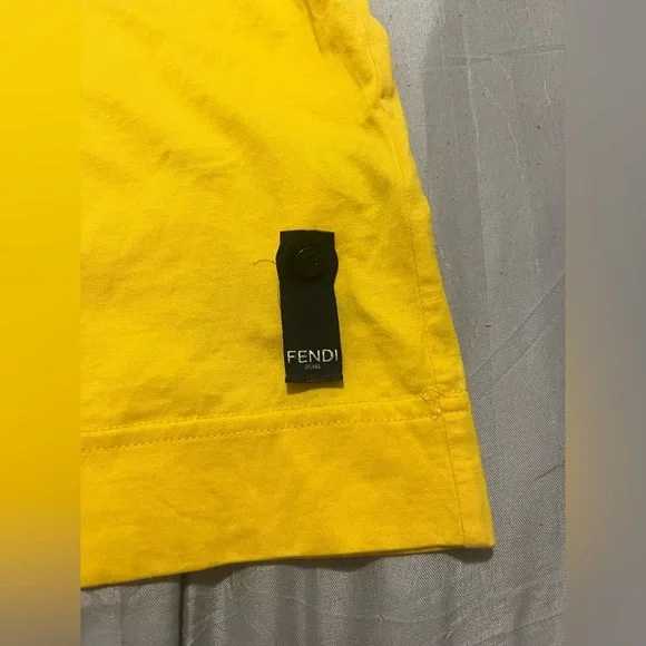 FENDI Oversized Mesh Pocket T-Shirt - Yellow